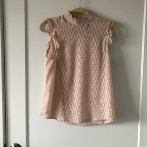 pale pink smocked top
